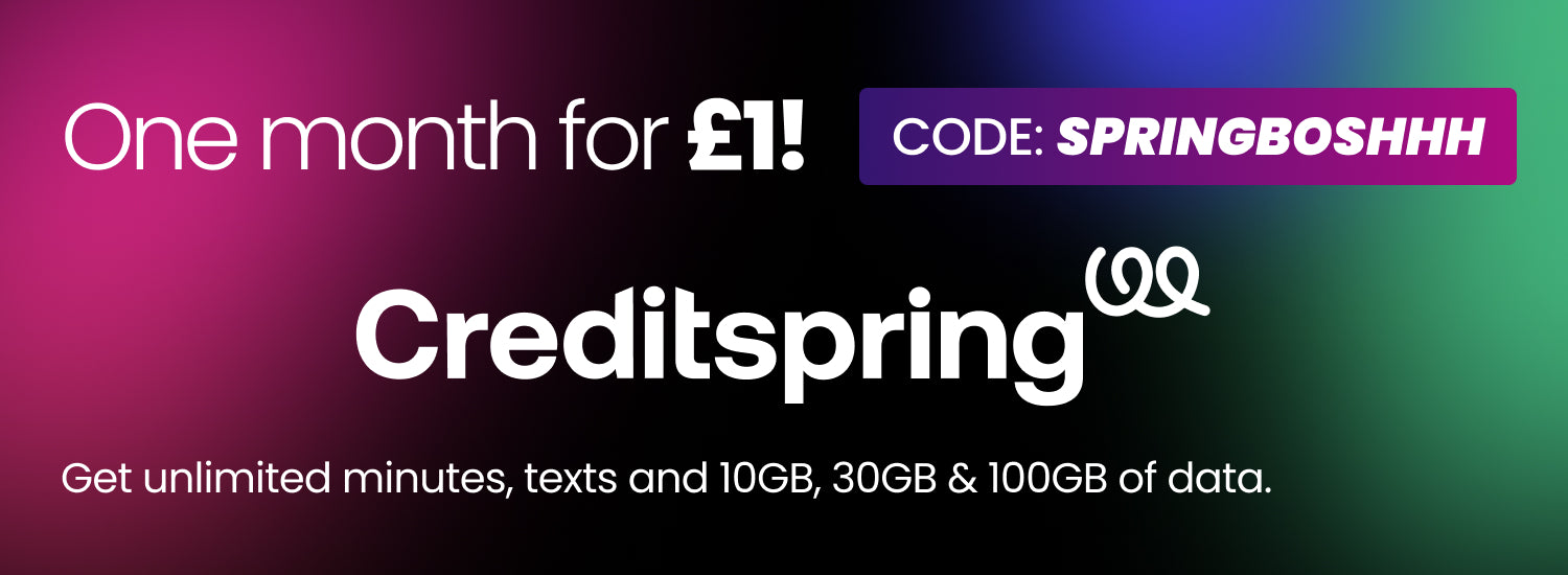 Credit spring build your credit Boshhh £1 deal, any package